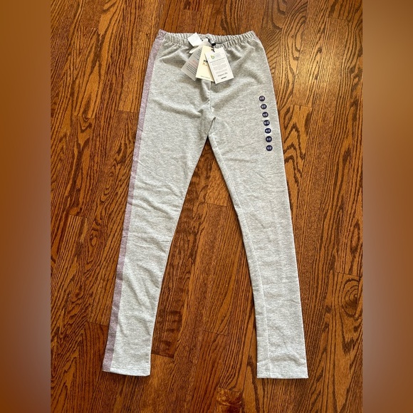 Koton Kids Girls Gray Glitter Stripe Leggings Size 11–12 146–152 cm - Picture 2 of 4